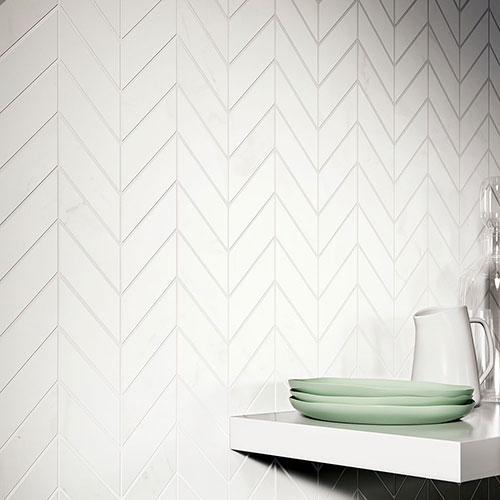 immagine della serie Concert, colore White, rivestimento posato chevron