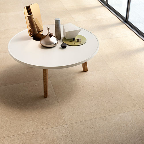 particolare del pavimento Cream, serie feel