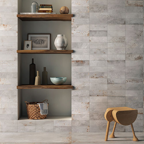 Rivestimento della collezione Melt, variante Pewter